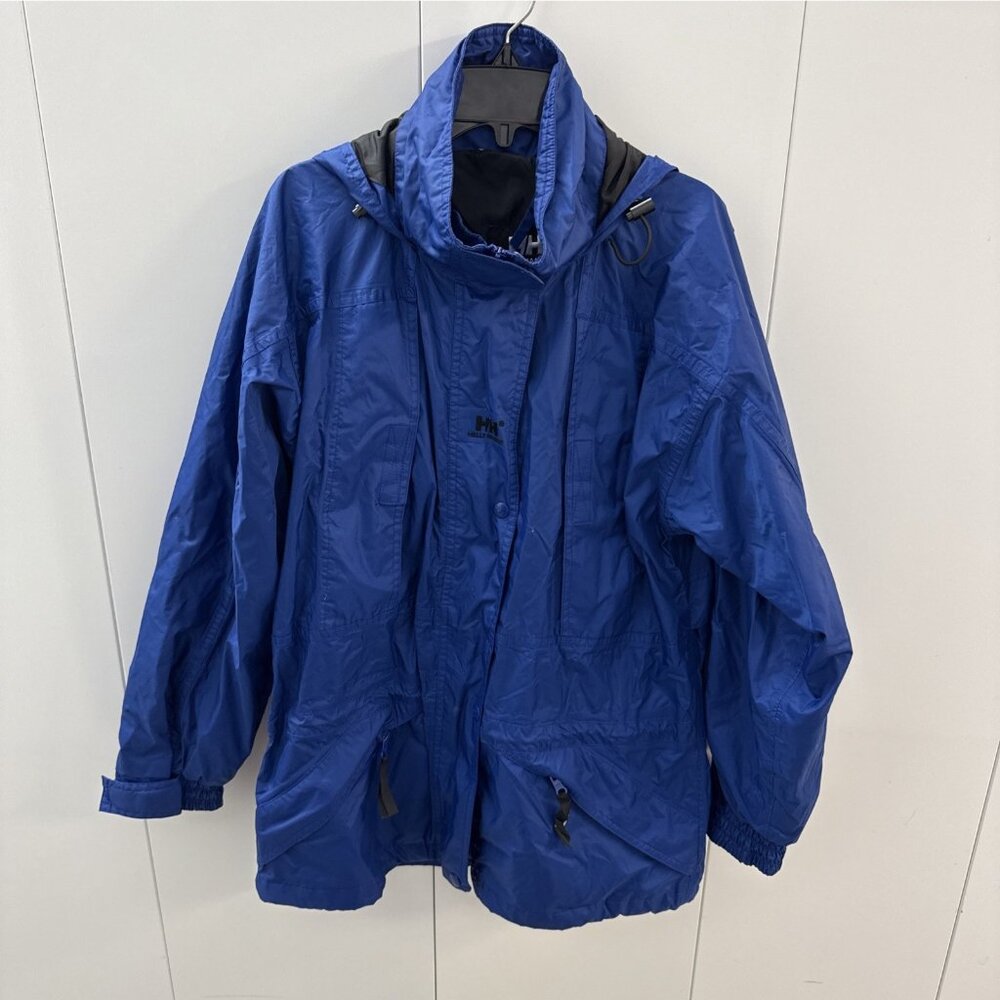 Helly Hansen Jacket Mens Small Helly Tech Waterproof Hooded Packable Rain Coat